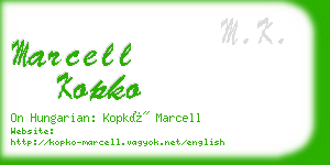 marcell kopko business card